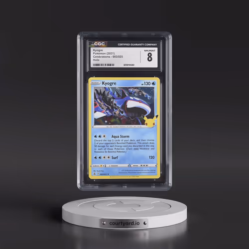 2021 Celebrations #003/025 Kyogre - Holo (CGC 8 NM-MT)