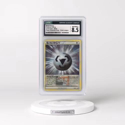 2010 Undaunted #80/90 Metal Energy - Player Rewards Program Poké League (CGC 8.5 NM-MT+)
