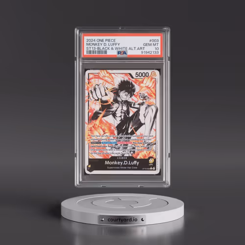 2024 One Piece Ultra Deck ST13-the Three Brothers #003 Monkey D. Luffy - Black & White Alternate Art
