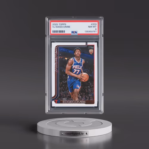 2025 Topps #203 VJ Edgecombe (PSA 8 NM-MT)