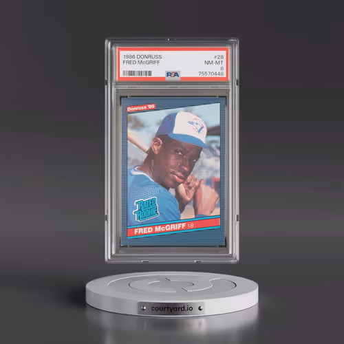 1986 Donruss #28 Fred McGriff (PSA 8 NM-MT)