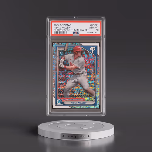 2024 Bowman Chrome Prospects #BCP27 Aidan Miller - Mini Diamond Refractor (PSA 10 GEM MINT)