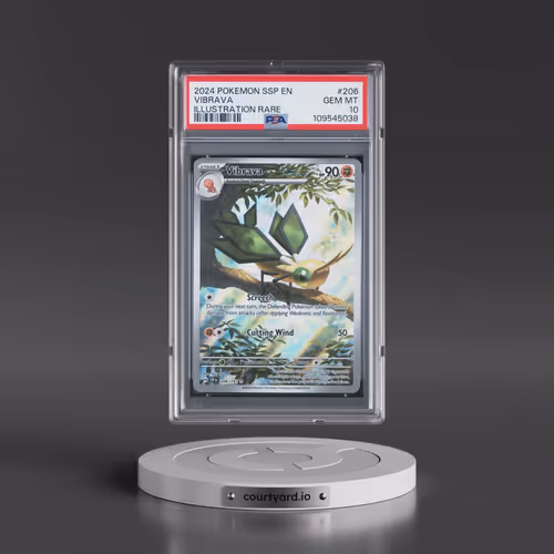 2024 Pokémon Ssp EN-Surging Sparks #206 Vibrava - Illustration Rare (PSA 10 GEM MINT)