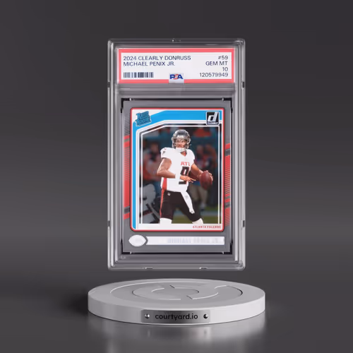 2024 Panini Clearly Donruss #59 Michael Penix Jr. (PSA 10 GEM MINT)