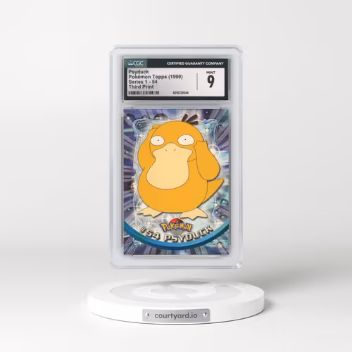 1999 Series 1 (Oval Nintendo Seal) #54 Psyduck - Third Print (Green Logo) (CGC 9 MINT)