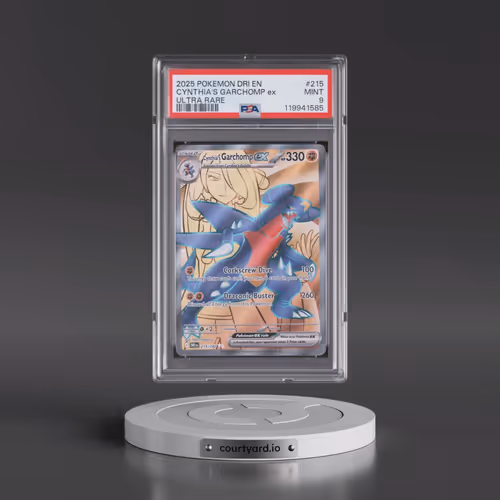 2025 Pokémon Dri EN-Destined Rivals #215 Cynthia's Garchomp EX - Holo Ultra Rare (PSA 9 MINT)