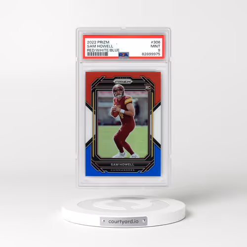 2022 Panini Prizm #306 Sam Howell - Red/White/Blue (PSA 9 MINT)