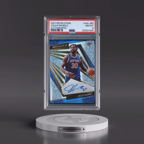 2021 Panini Revolution Autographs #AG-JRD Julius Randle (PSA 8 NM-MT)