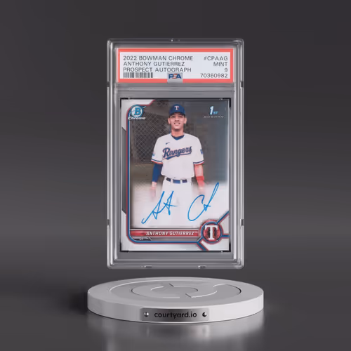 2022 Bowman Chrome Prospect Autographs #CPAAG Anthony Gutierrez (PSA 9 MINT)