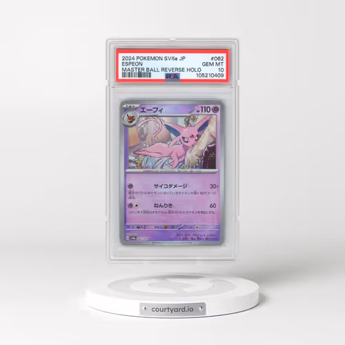 2024 Pokémon Sv8a-Terastal Fest EX #062 Espeon - Reverse Holo Master Ball (PSA 10 GEM MINT)