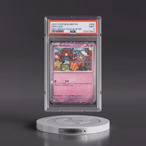 2025 Pokémon Mep EN-Me Black Star Promo #005 Drifloon - Mega Evolution Single Pack Blister (PSA 9 MI
