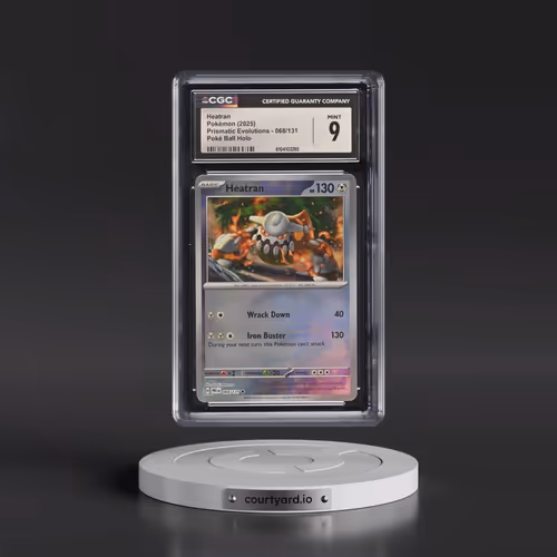 2025 Pokémon Pre EN-Prismatic Evolutions #068 Heatran - Reverse Holo Poke Ball (CGC 9 MINT)