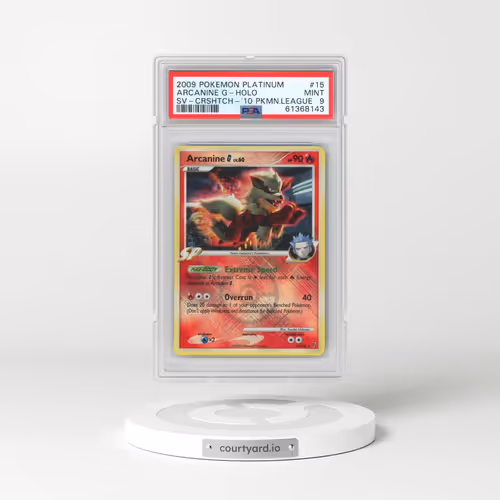 2009 Pokémon Platinum Supreme Victors #15 Arcanine G - Holo Crosshatch-2009 Pokemon League (PSA 9 MINT)