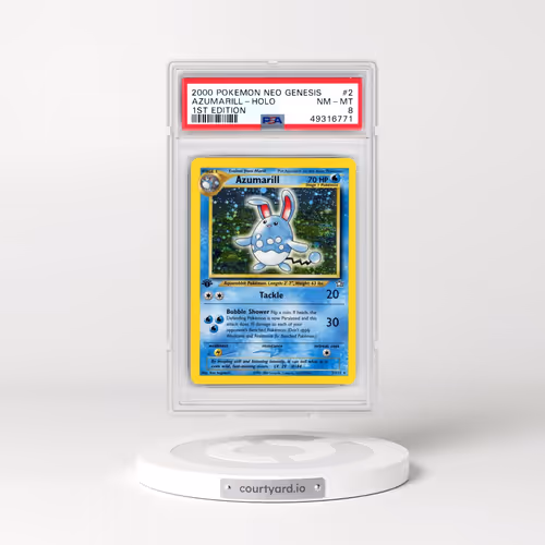 2000 Pokémon Neo Genesis #2 Azumarill - 1st Edition Holo (PSA 8 NM-MT)