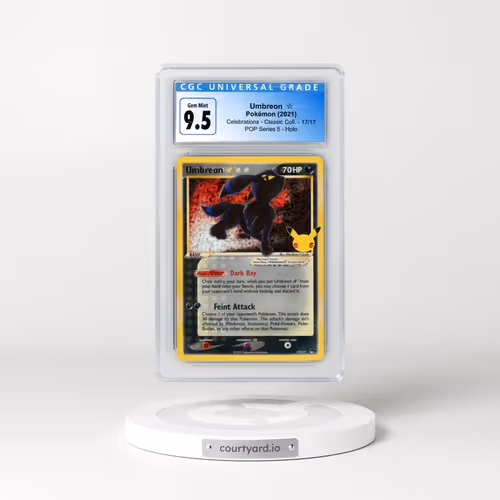 2021 Celebrations - Classic Collection #17/17 Umbreon ☆ - POP Series 5 Holo (CGC 10 GEM MINT)