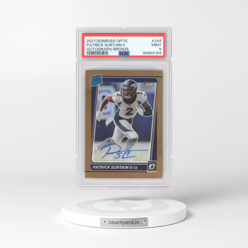 2021 Panini Donruss Optic #244 Patrick Surtain II - Autograph-Bronze (PSA 9 MINT)