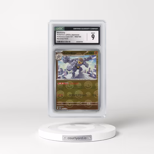 2010 Pokémon Card 151 #068/165 Machamp - Reverse Holo Poké Ball (CGC 9 MINT)