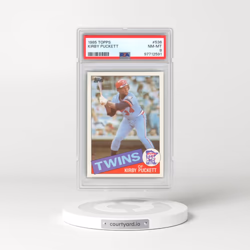1985 Topps #536 Kirby Puckett (PSA 8 NM-MT)