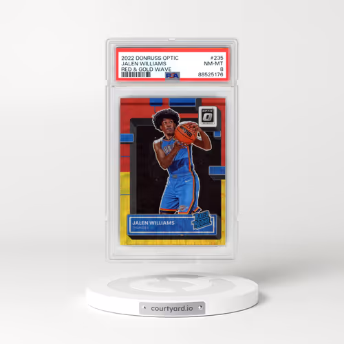 2022 Panini Donruss Optic #235 Jalen Williams - Red & Gold Wave (PSA 8 NM-MT)