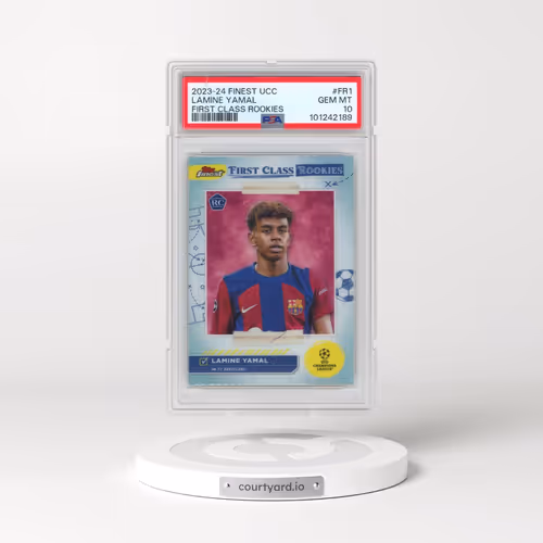 2023-24 Topps Finest UEFA Club Competitions Finest First Class Rookies #FR1 Lamine Yamal (PSA 10 GEM MINT)