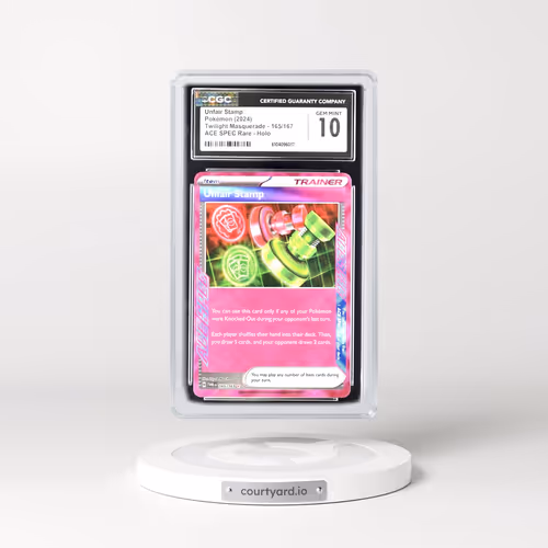 2024 Twilight Masquerade - TWM EN #165/167 Unfair Stamp - ACE SPEC Rare Holo (CGC 10 GEM MINT)