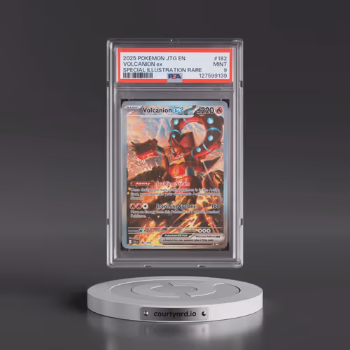 2025 Pokémon Jtg EN-Journey Together #182 Volcanion EX - Holo Special Illustration Rare (PSA 9 MINT)