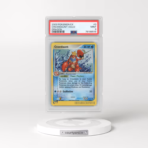 2003 Pokémon EX Dragon #3 Crawdaunt - Holo (PSA 9 MINT)