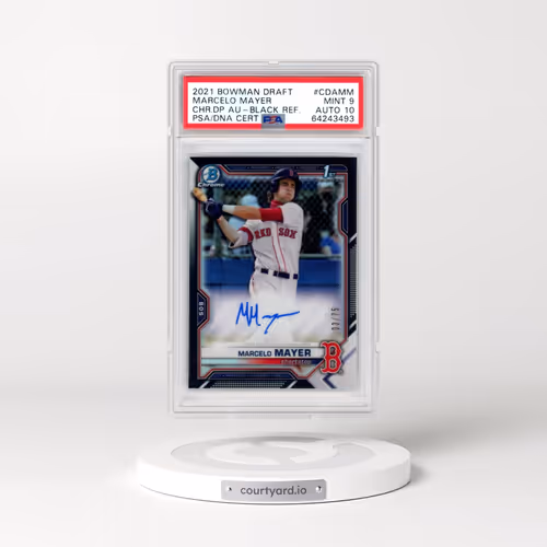 2021 Bowman Draft Chrome Draft Pick Autographs #CDAMM Marcelo Mayer - Black Refractor (PSA 9 MINT)