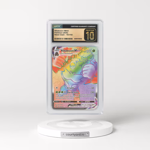 2020 Rebel Clash #193 Rillaboom VMAX - Full Art Holo (CGC 10 PRISTINE)