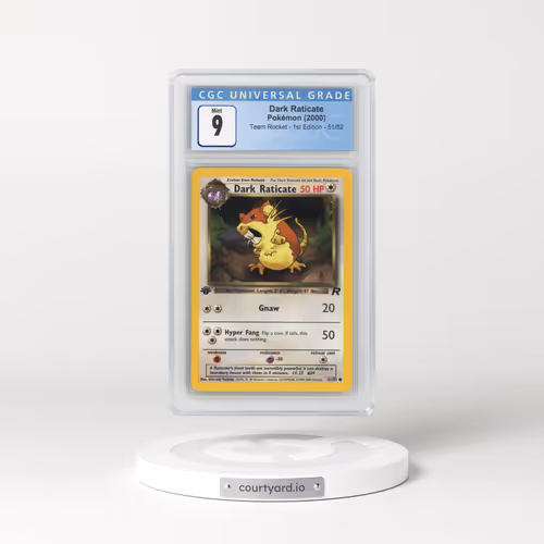 2000 Team Rocket #51/82 Dark Raticate - 1st Edition 1st Edition (CGC 9 MINT)