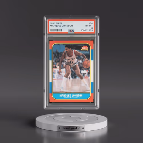 1986 Fleer #54 Marques Johnson (PSA 8 NM-MT)