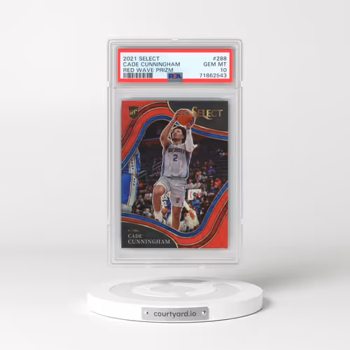 2021 Panini Select #288 Cade Cunningham - Red Wave Prizm (PSA 10 GEM MINT)