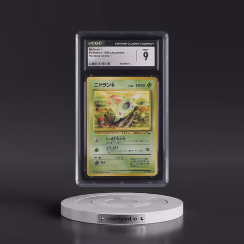 1998 Vending Series 1 (Pokeball Symbol. Glossy) Nidoran ♀ - Glossy with Rarity Symbol (CGC 9 MINT)
