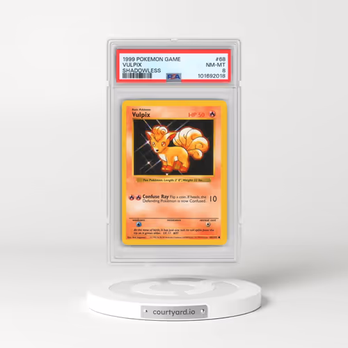 1999 Pokémon Game #68 Vulpix - Shadowless (PSA 8 NM-MT)