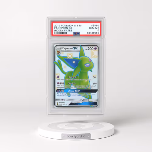 2019 Pokémon Sun & Moon Hidden Fates #SV60 Espeon GX - Holo Full Art (PSA 10 GEM MINT)