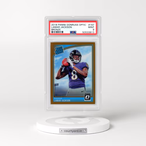 2018 Panini Donruss Optic #167 Lamar Jackson - Bronze (PSA 9 MINT)