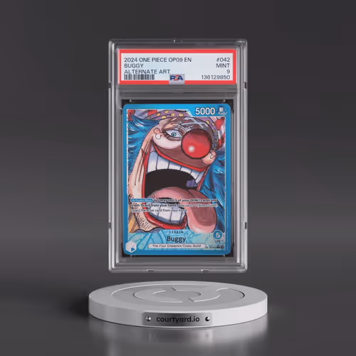 2024 One Piece OP09-Emperors in the New World #042 Buggy - Alternate Art (PSA 9 MINT)