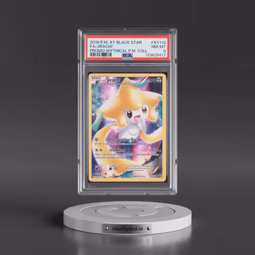 2016 Pokémon XY Black Star Promo #XY112 Jirachi - Full Art Mythical Pokemon Collection (PSA 8 NM-MT)