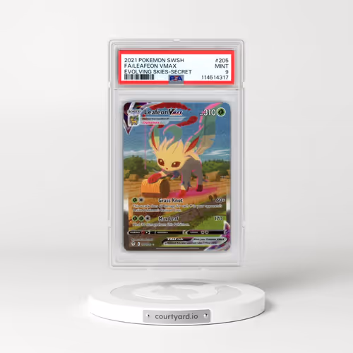 2021 Pokémon Sword & Shield Evolving Skies #205 Leafeon Vmax - Full Art Secret (PSA 9 MINT)
