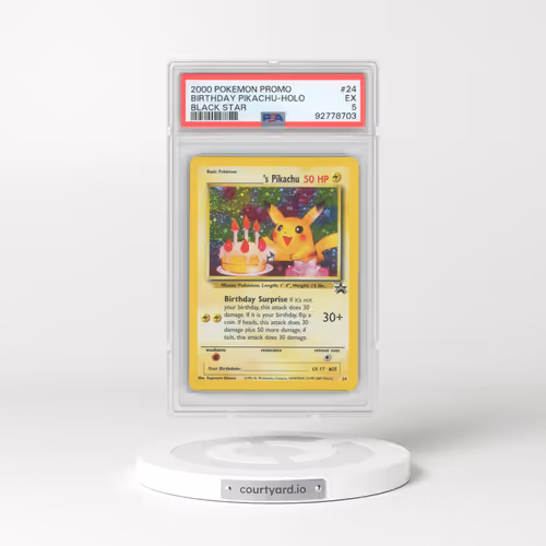 2000 Black Star Promo #24 Birthday Pikachu - Holo (PSA 5 EX)