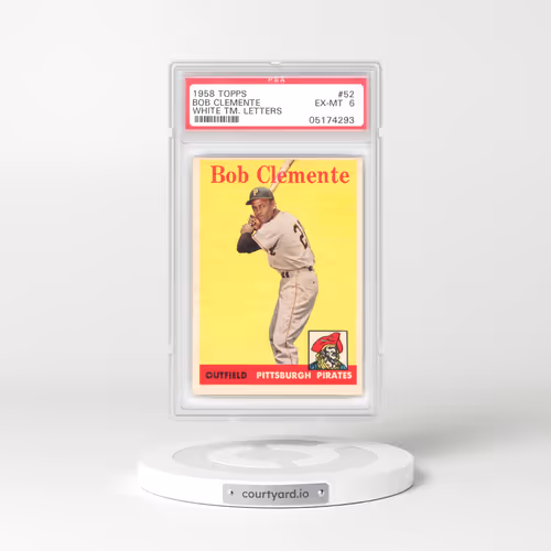 1958 Topps #52 Bob Clemente - Yellow Team Letters (PSA 6 EX-MT)