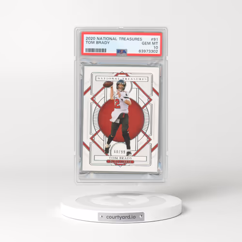 2020 Panini National Treasures #91 Tom Brady (PSA 10 GEM MINT)