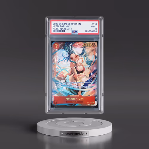 2023 One Piece OP04-Kingdoms of Intrigue #118 Nefeltari Vivi - Alternate Art (PSA 9 MINT)