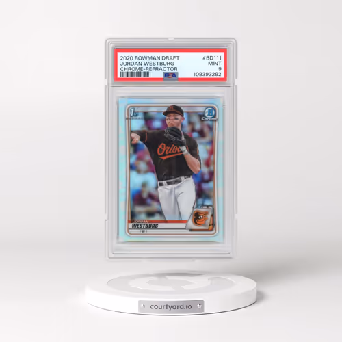 2020 Bowman Draft #BD111 Jordan Westburg - Chrome-Refractor (PSA 9 MINT)