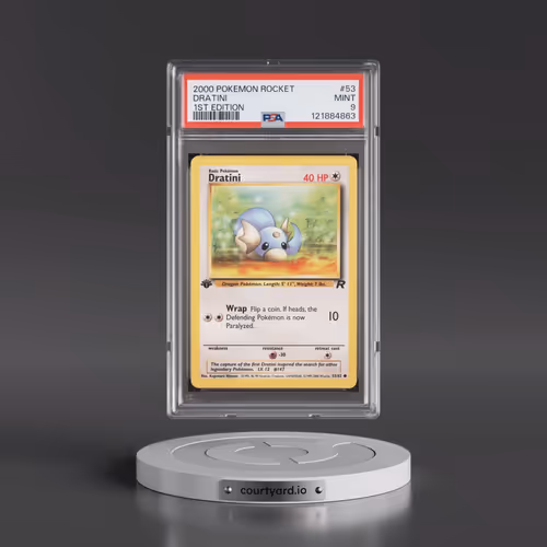2000 Pokémon Rocket #53 Dratini - 1st Edition (PSA 9 MINT)