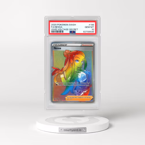 2020 Pokémon Sword & Shield Vivid Voltage #196 Nessa - Full Art Secret (PSA 10 GEM MINT)