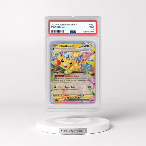 2024 Pokémon Ssp EN-Surging Sparks #057 Pikachu EX - Holo (PSA 9 MINT)
