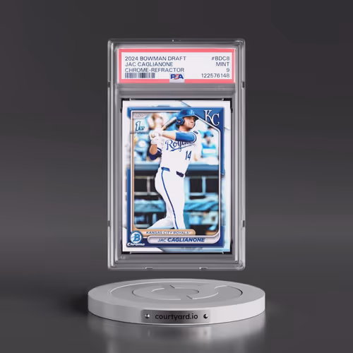 2024 Bowman Draft #BDC8 Jac Caglianone - Chrome-Refractor (PSA 9 MINT)