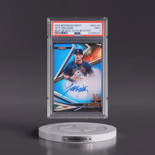 2022 Bowman's Best Best of 2022 Autographs #B22JWI Jett Williams - Blue Refractor (PSA 9 MINT)
