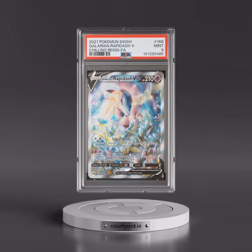 2021 Pokémon Sword & Shield Chilling Reign #168 Galarian Rapidash V - Holo Full Art (PSA 9 MINT)